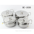Hot sale in Africa stainless steel soup pot set with steel lid and handles stainless casserole Inox